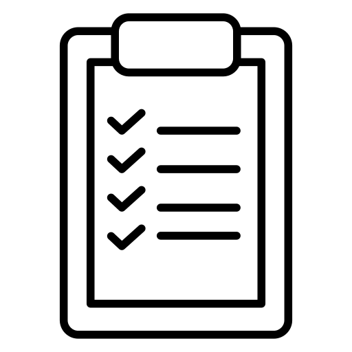 Clipboard with checkmark Icon