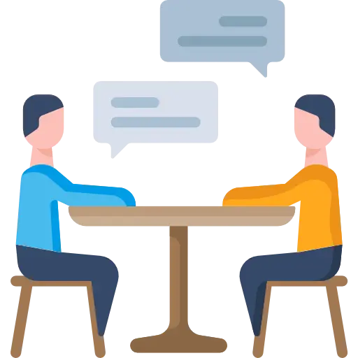 Two people talking icon